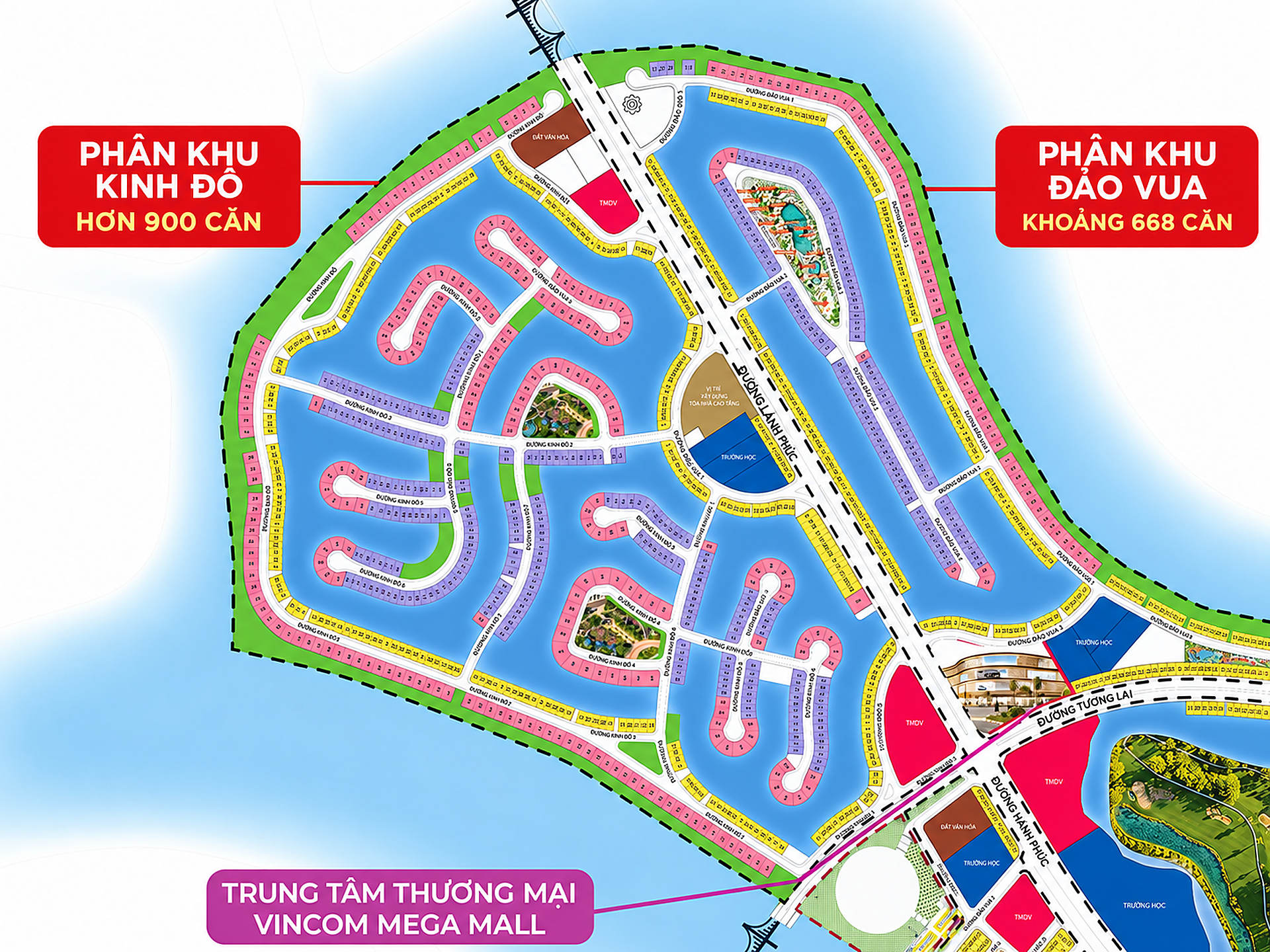 Mặt bằng phân khu Kinh Đô Vinhomes Vũ Yên
