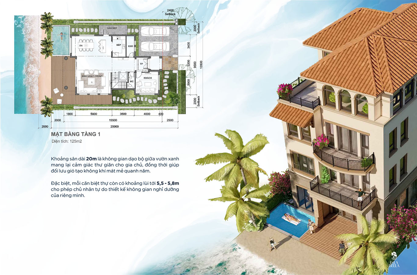 Thiết kế biệt thự đơn lập Đảo Thiên Đường Isla Bella Vinhomes Royal Island