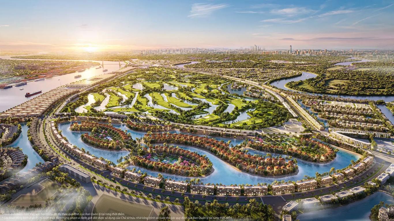 Vị trí phân khu Đảo Thiên Đường Isla Bella giáp sân Golf