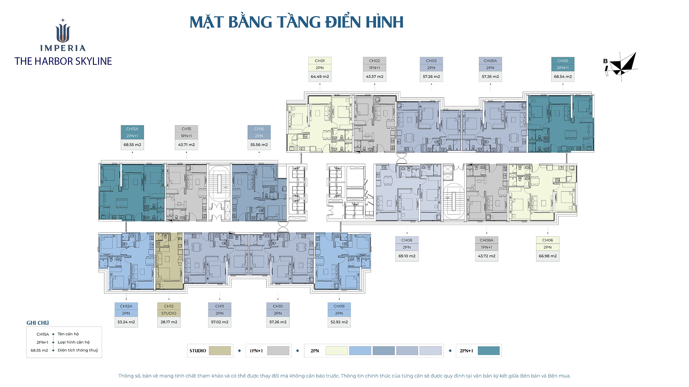 Mặt bằng tầng điển hình Imperia Royal Island Vũ Yên