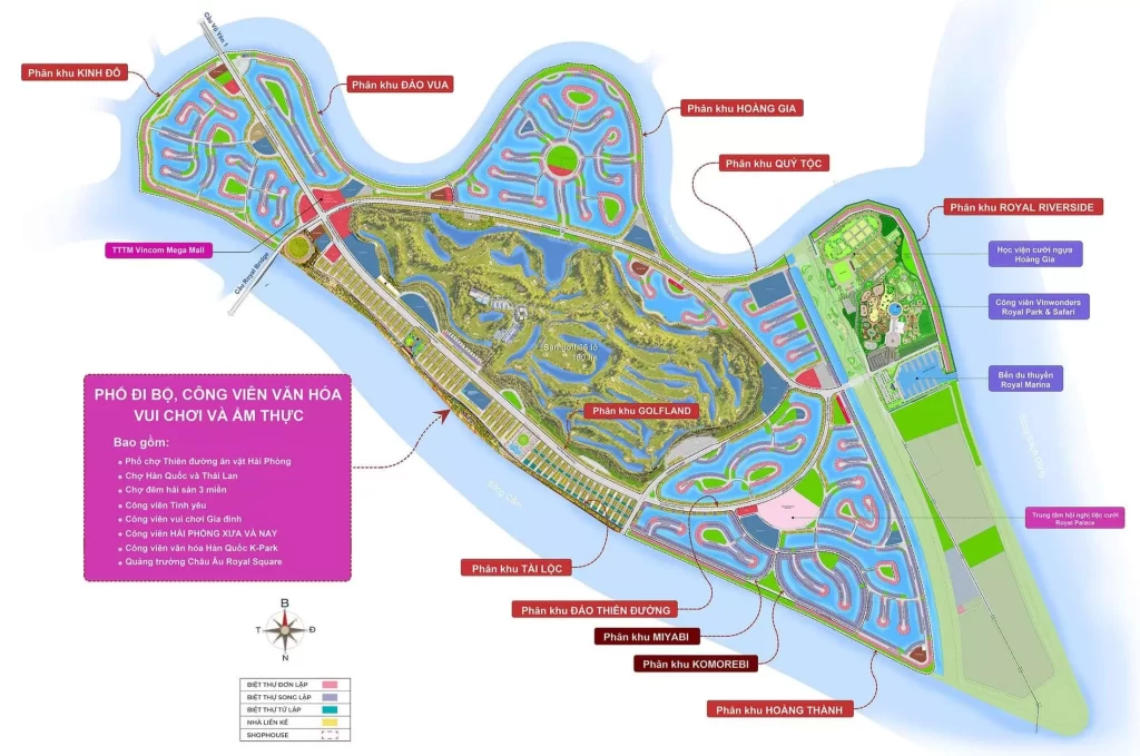 Mặt bằng Vinhomes Royal Island Vũ Yên Hải Phòng