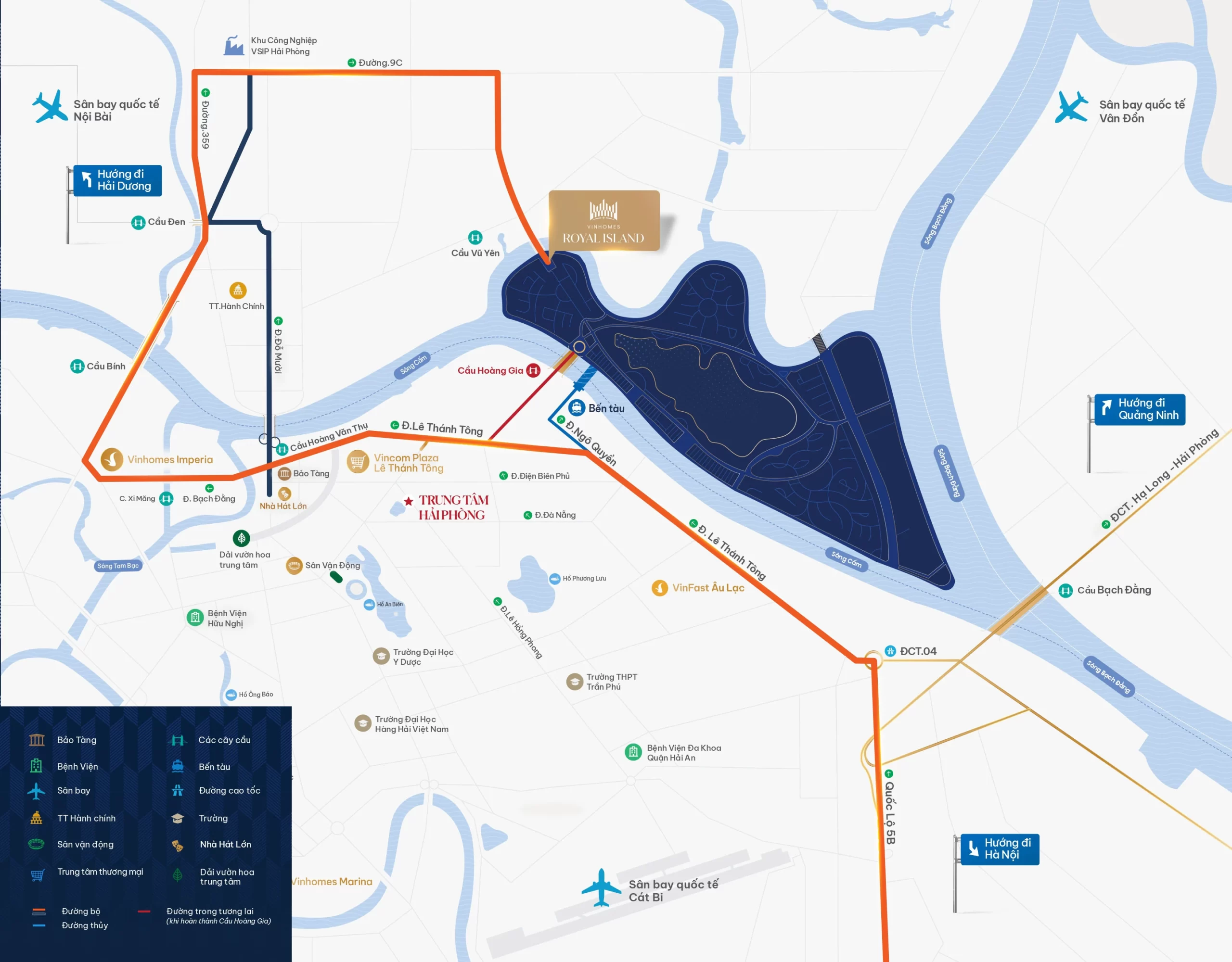 Vị trí Vinhomes Royal Island Vũ Yên