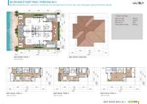 Layout thiết kế từng tầng mẫu SL1 Đảo Thiên Đường