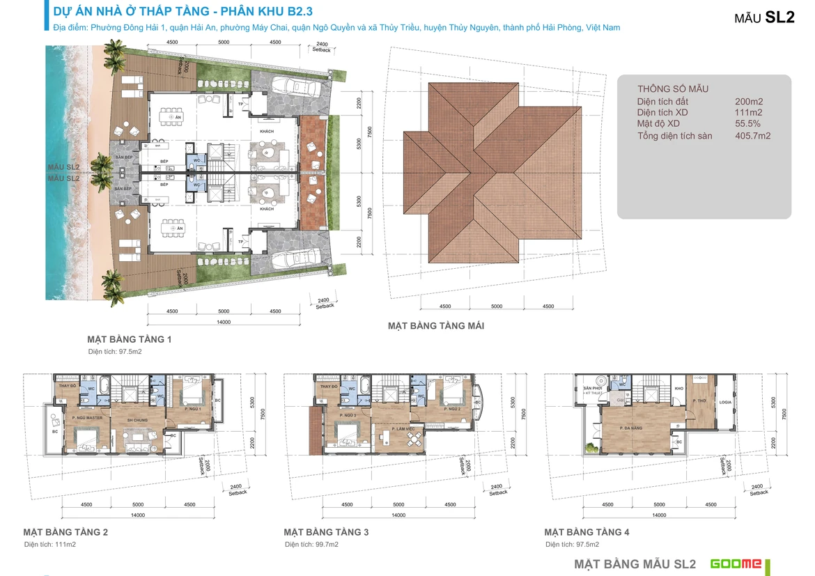 Layout thiết kế từng tầng trục Thiên Đường 2