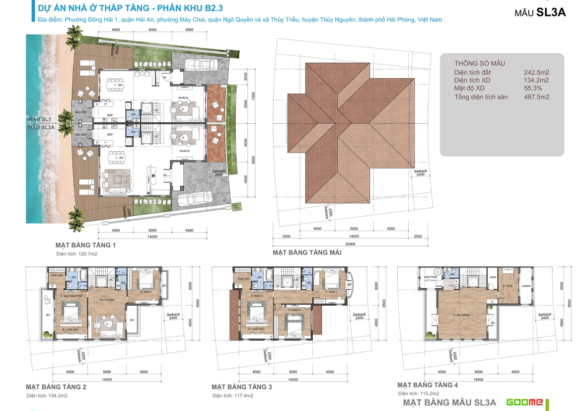 Layout thiết kế từng tầng TD-64