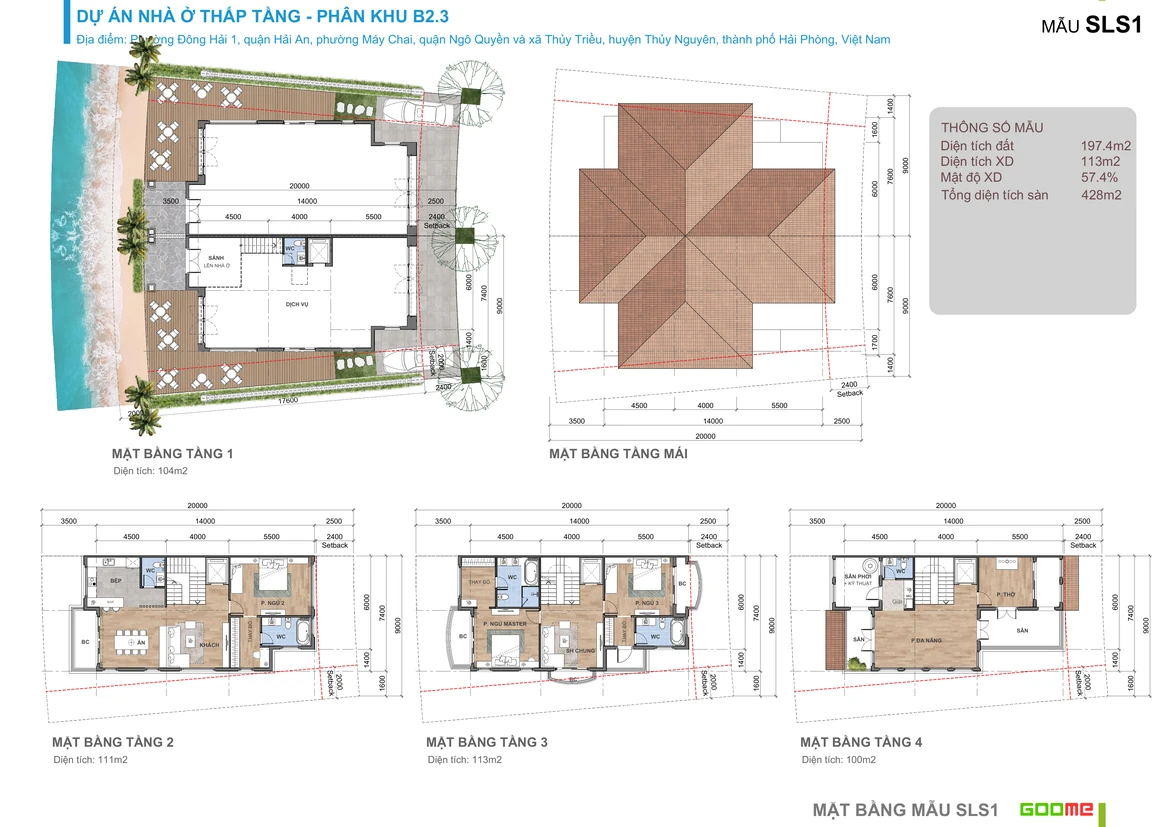 Layout thiết kế từng tầng song lập đường Tia Sáng