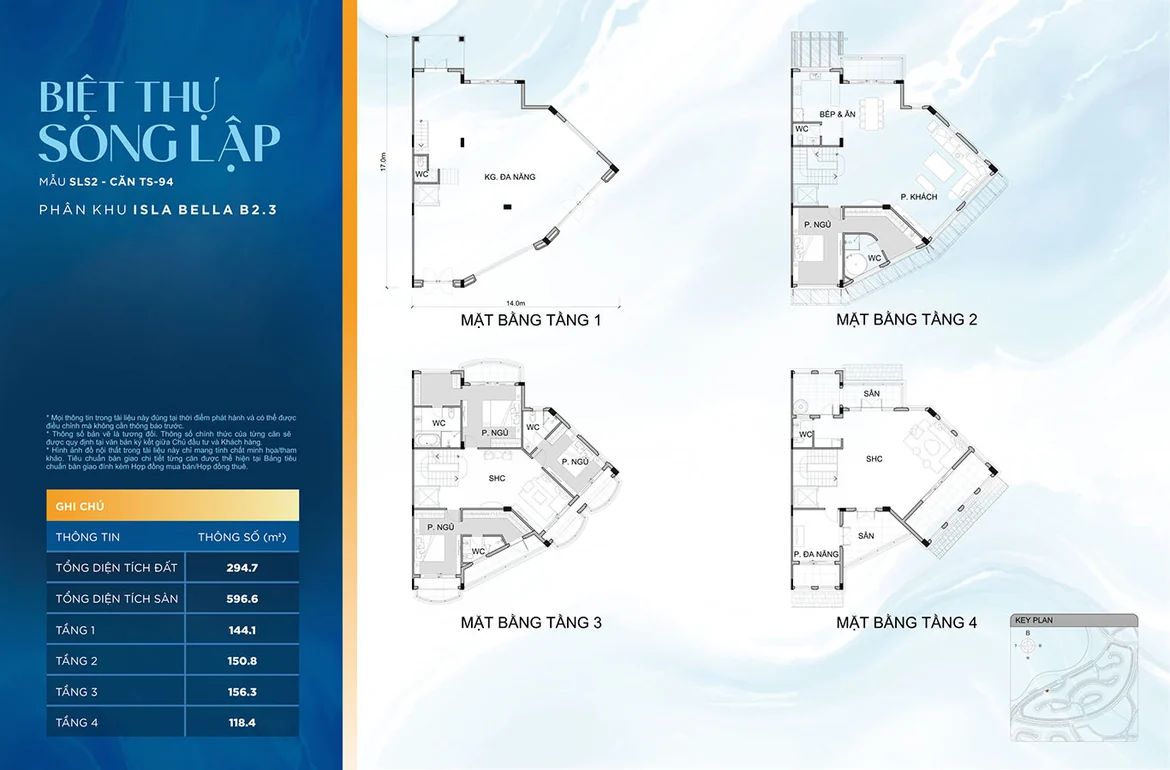 Biệt thự song lập góc 295 m2