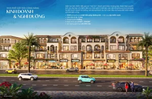 Phối cảnh Shophouse Đảo Thiên Đường Isla Bella trục đường chính