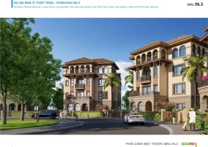 Thiết kế biệt thự đơn lập Đảo Thiên Đường DL3 423m2 mặt trước