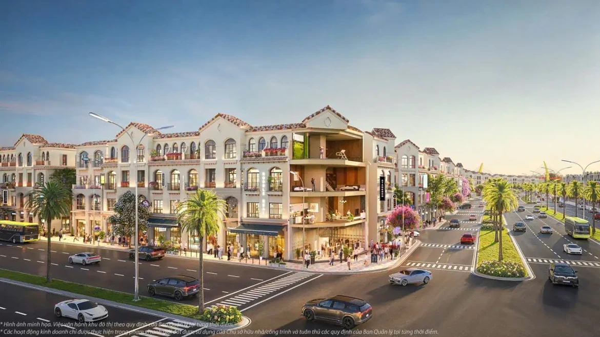 Thiết kế Shophouse Đảo Thiên Đường Isla Bella Vũ Yên trục đường Hạnh Phúc