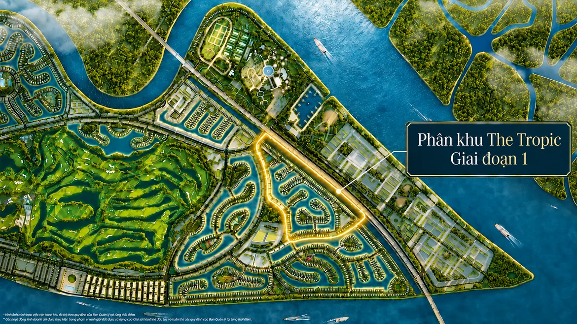 Vị trí phân khu The Tropic Hoàng Thành giai đoạn 1